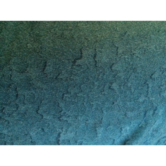 Stranded V Neck Shirt M Turquoise Teal Blue White Paisley Watercolor Cotton - Picture 4 of 5